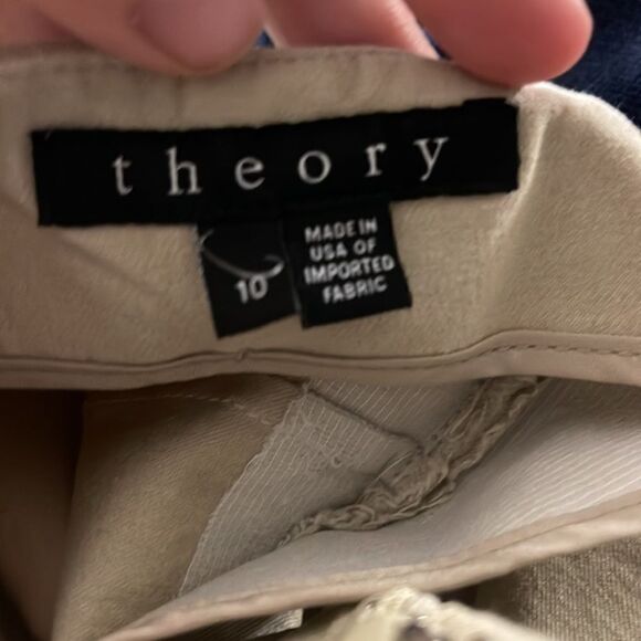 Theory Belisa 2 Bistretch Pants Khaki Tan Sand 10 - Picture 9 of 9